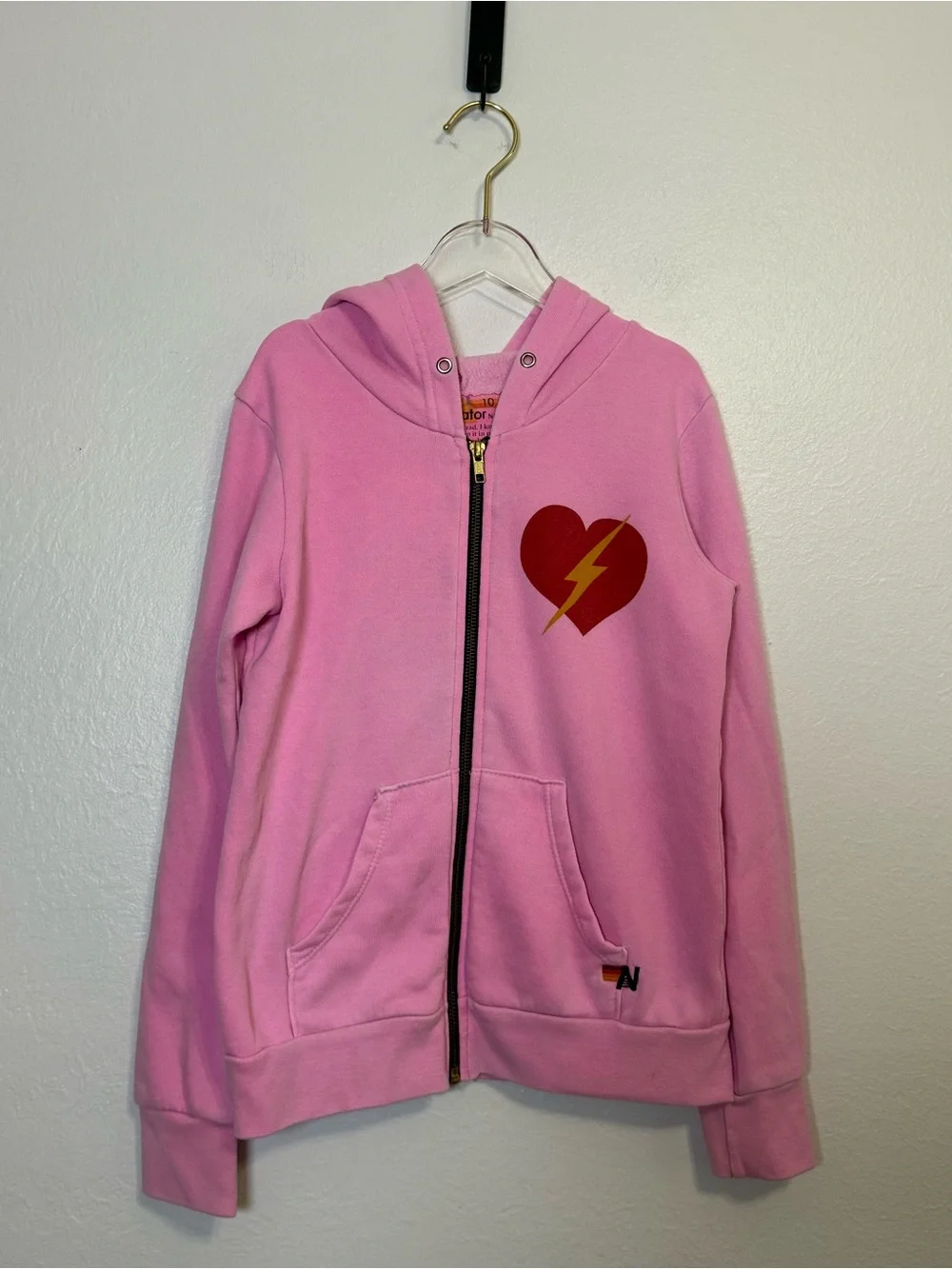 Aviator Nation Bolt Heart Zip Hoodie